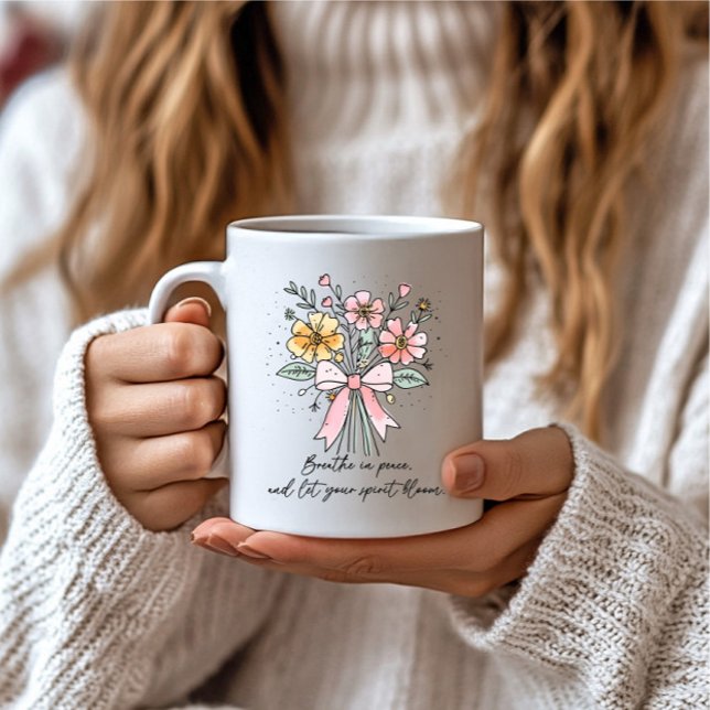 Mug Coquette Floral Retro avec devis (Créateur téléchargé)