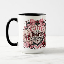 Mug Coquette Goth Tendance mais Profondément Inqui