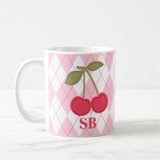 Mug Coquette Personnalisé Jacquard Pink Cherry