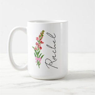 Mug Coquette personnalisée Boug Fleur de naissance, Fl