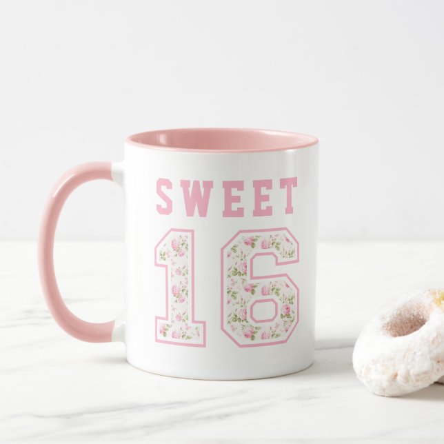 Mug Coquette rose sucré 16 Université (Avec donut)