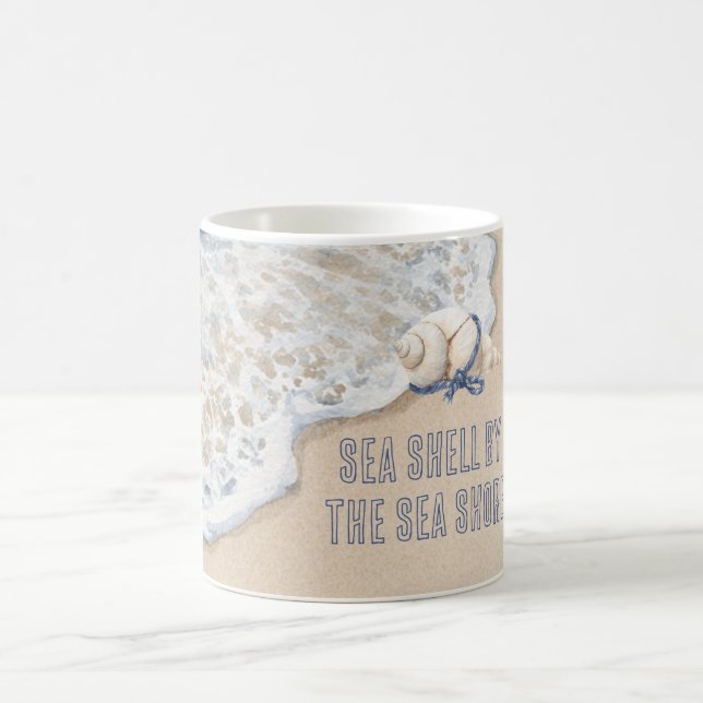 Mug Coquillage de sable au bord de la mer (Centre)