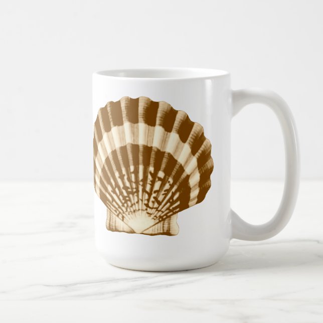 Mug Coquillage - marron et beige (Droite)