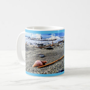 Mug Coquillage personnalisé sur la plage