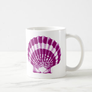 Mug Coquillage - violet et blanc