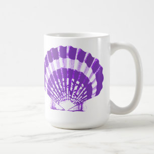 Mug Coquillage - violet et blanc