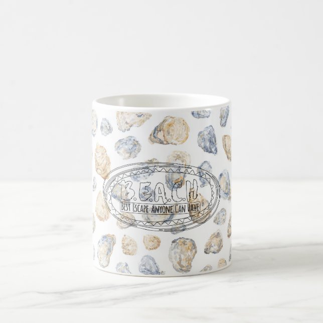 Mug Coquillages Bleus de Plage (Centre)
