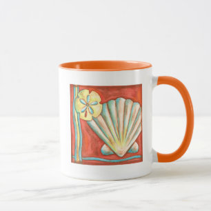 Mug Coquillages Rustiques Orange