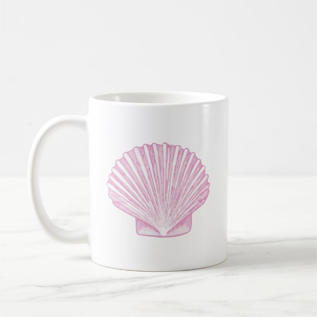 Mug Coquille Saint-Jacques Rose Côtière (Gauche)