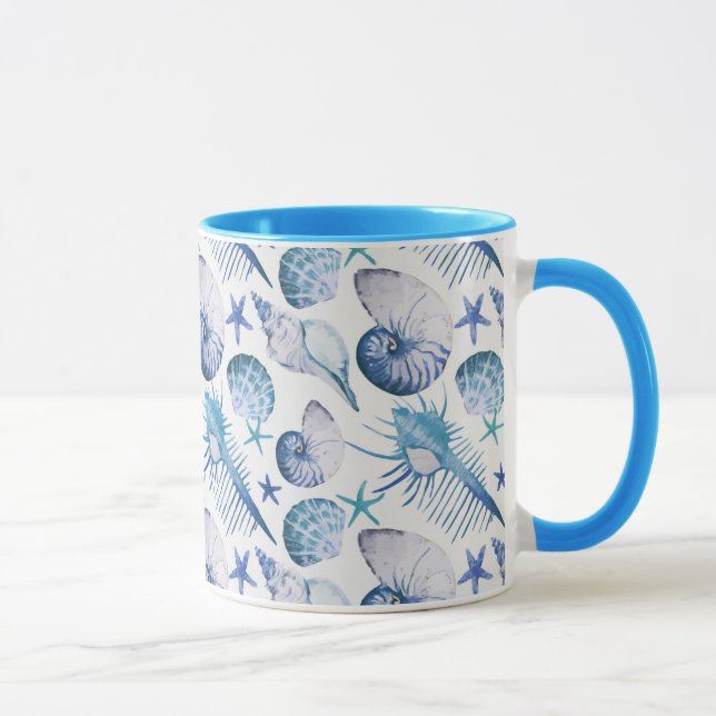 Mug Coquilles d'aquarelle (Droite)