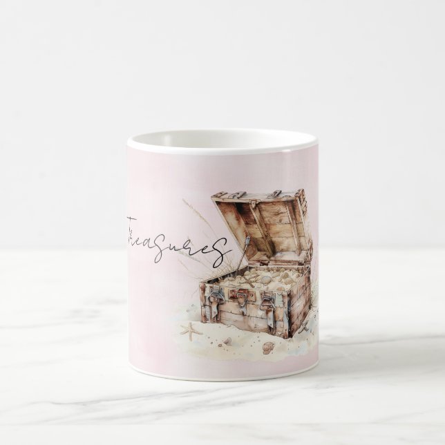 Mug Coquilles de coffre au trésor rose (Centre)