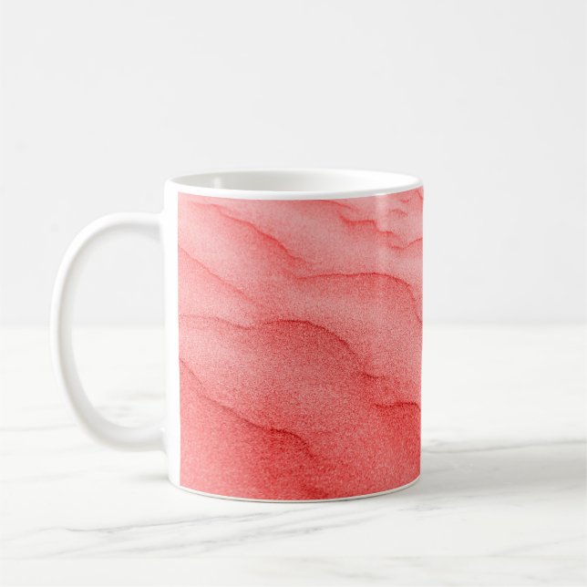 Mug Corail vivant. texture de sable de plage arrière - (Gauche)