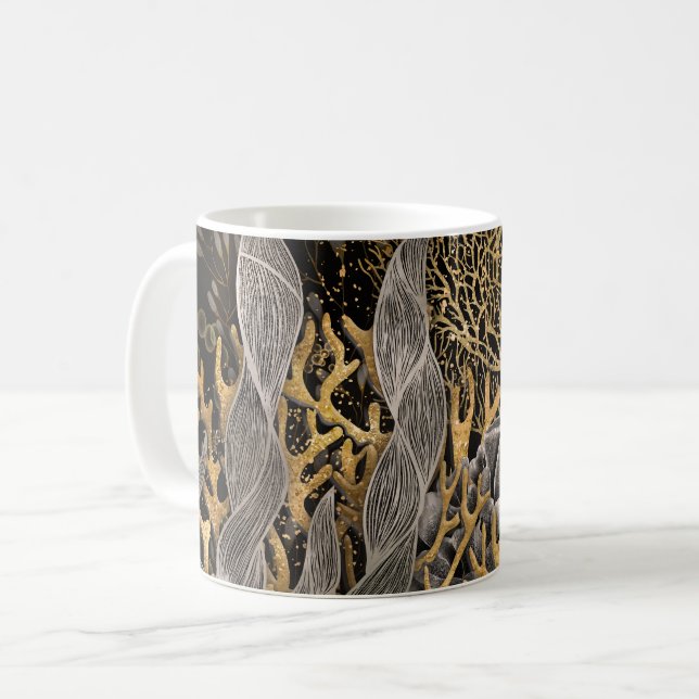 Mug Coral Reef - Symphonie or et perle (Devant gauche)