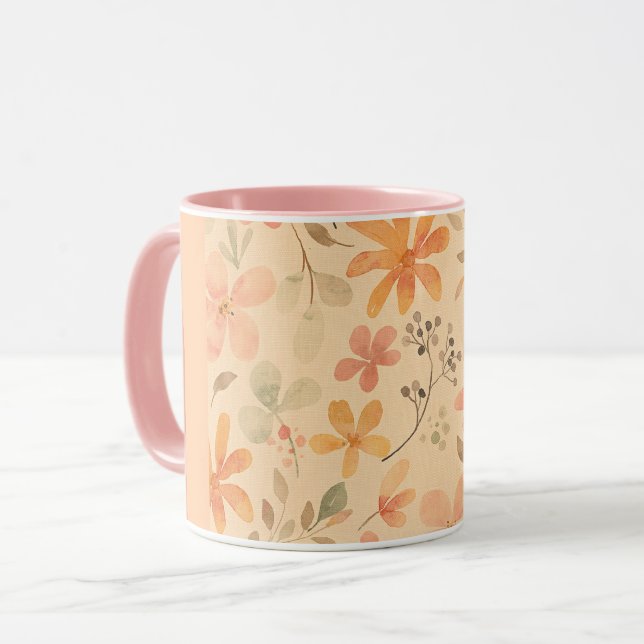 Mug Coral rose doré mélange et match (Devant gauche)