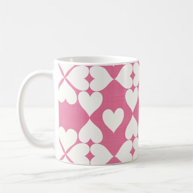 Mug corazones rosas (Gauche)