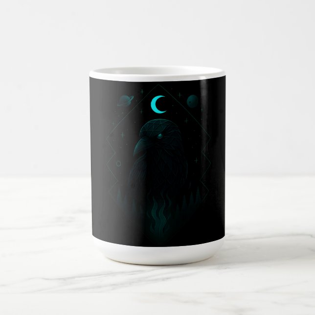 Mug Corbeau Astral - Messager Cosmique Sombre (Centre)