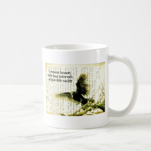 Mug Corbeau avec citation Poe et manuscrit