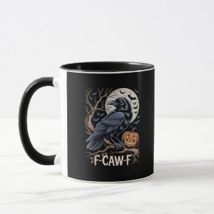 Mug Corbeau drôle d'oiseau F-Caw-F rétro Corbeau crian