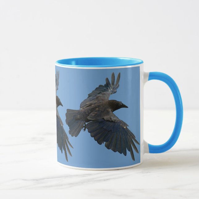 Mug Corbeau en vol Musique d'amoureux de la faune (Droite)