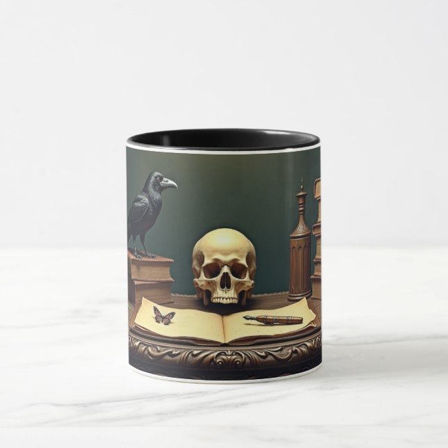 Mug Corbeau et Crâne (Centre)