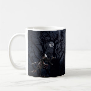Mug Corbeau et squelette de rat au clair de lune