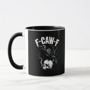 Mug Corbeau F-Caw-F Crâne d'oiseau drôle Humour Adulte