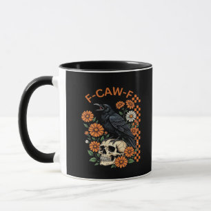 Mug Corbeau F-Caw-F Drôle Halloween Gothique Créatif