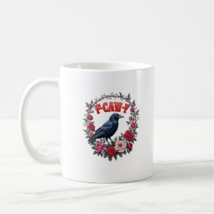 Mug Corbeau gothique drôle Halloween F-Caw-F Corbeau V