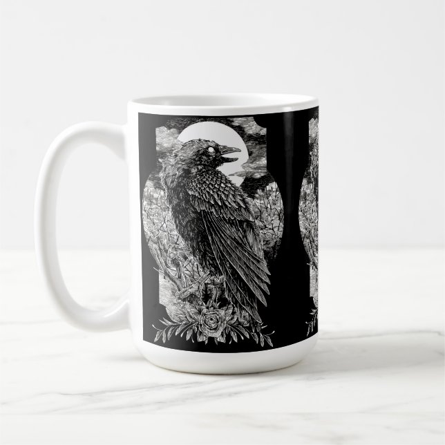 Mug Corbeau Mystique Sombre (Gauche)