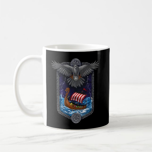 Mug Corbeau nordique Viking (Gauche)