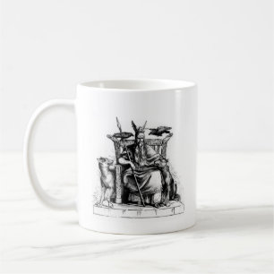 Mug Corbeaux d'Odin sur Trône de Pierre Mythologie Vik