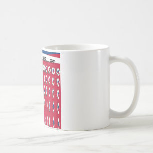 Mug Corée du Sud Polka Dot Drapeau Design d'art : une