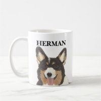 Corgi à tête noire personnalisée