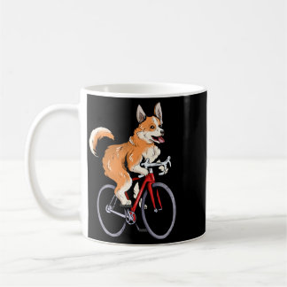 Mug Corgi à vélo Biker Cycliste mignon