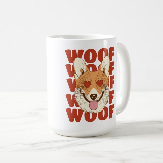 Mug CORGI AMOUR ouah (Devant droit)