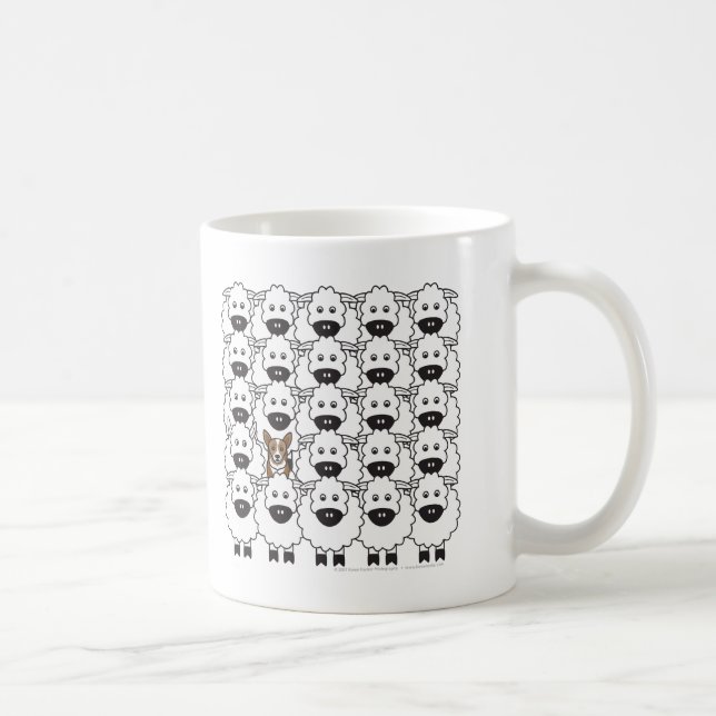 Mug Corgi chez les moutons (Droite)