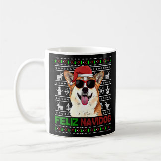 Mug Corgi Chien Feliz Navidog Funny Noël