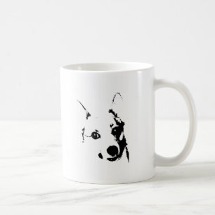 Mug Corgi Chien noir et blanc - croquis