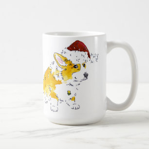 Mug Corgi de casquette de Père Noël