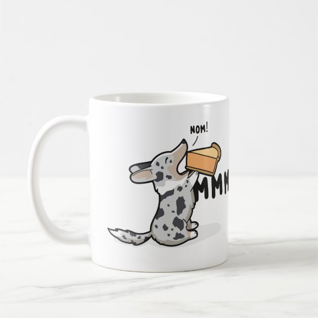 Mug … Corgi du tarte Mmm [cardigan bleu de merle] (Gauche)