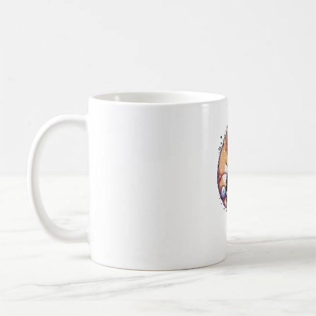 Mug Corgi Et Husky Sur L'Espace Yin Et Yang Essentiel  (Gauche)