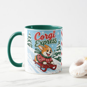 Mug Corgi Express Chien de Traîneau Amateur de Corgi V