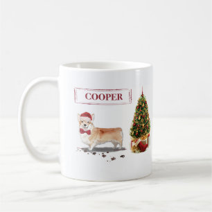 Mug Corgi Funny Chien de Noël avec arbre