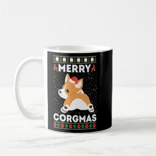 Mug Corgi laide de Noël style joyeux Corgmas S