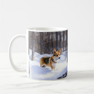 Mug Corgi laisse neiger Noël