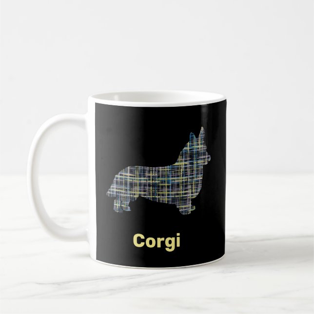 Mug Corgi ligne jaune et noire (Gauche)