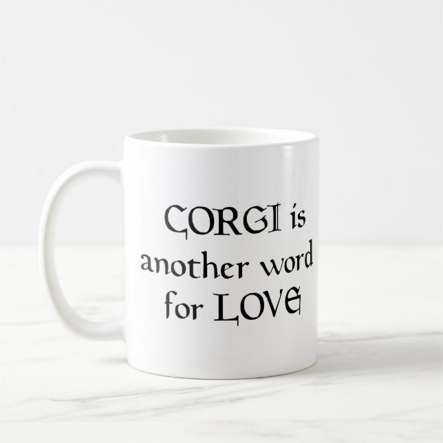Mug corgi mot café muette (Gauche)