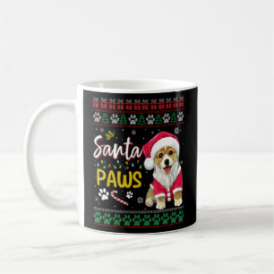 Mug Corgi Père Noël Chien Paws Noël Chien Famille Chri