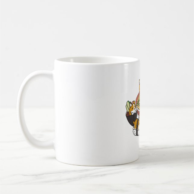 Mug Corgi Ramen Sushi (Gauche)