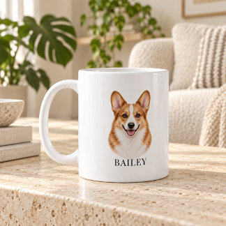 Mug Corgi roux personnalisé 